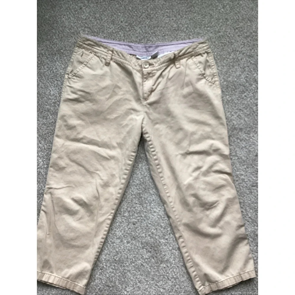 St John's Bay Women Capri Beige Pant Size 12 Petite